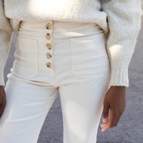 PALOMA WOOL Margherita Cream Ecru Cotton Twill Pants Size EU 34 / XS NWT - Picture 2 of 15